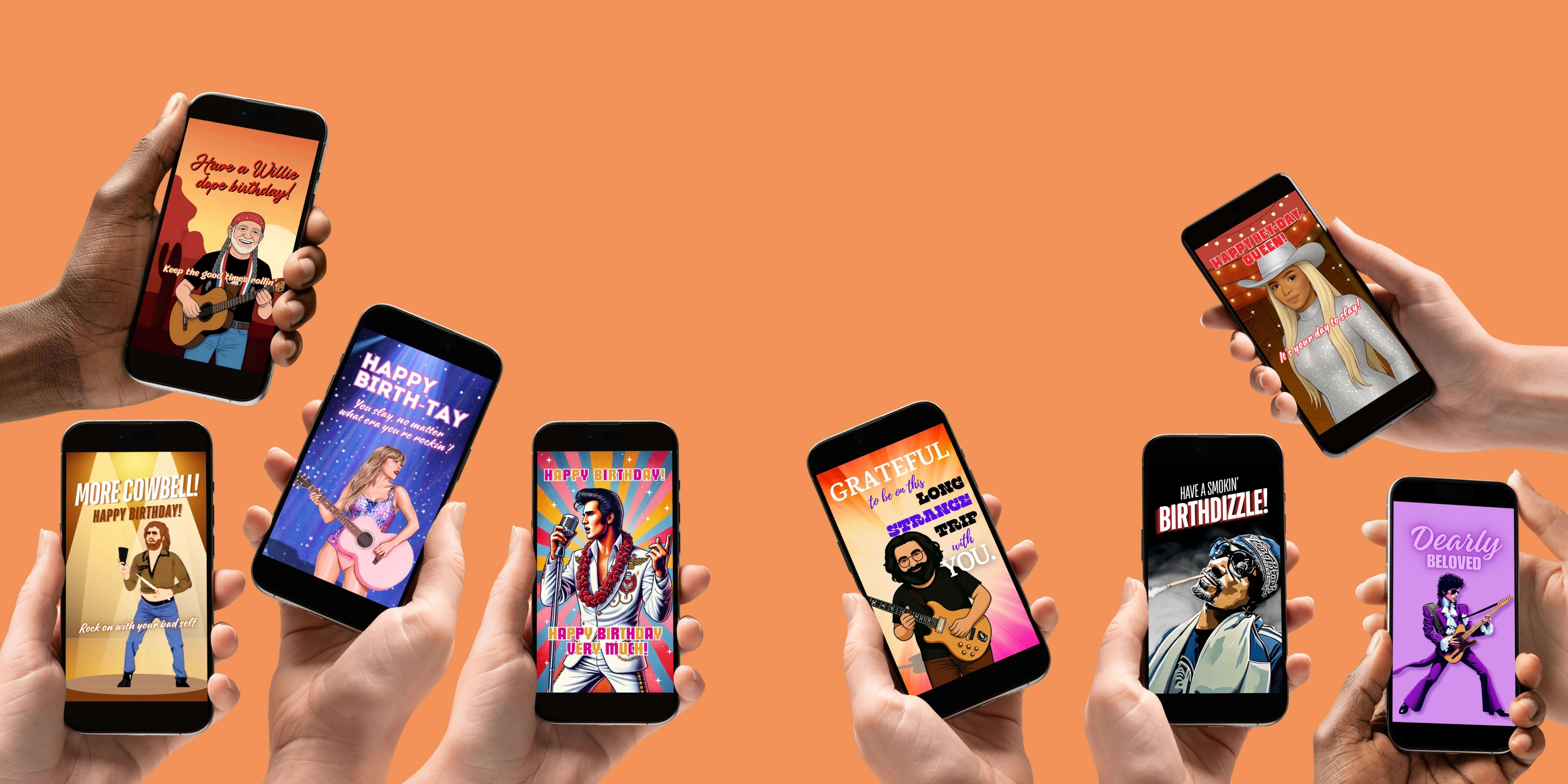 Rock and roll birthday video eCards for music fans