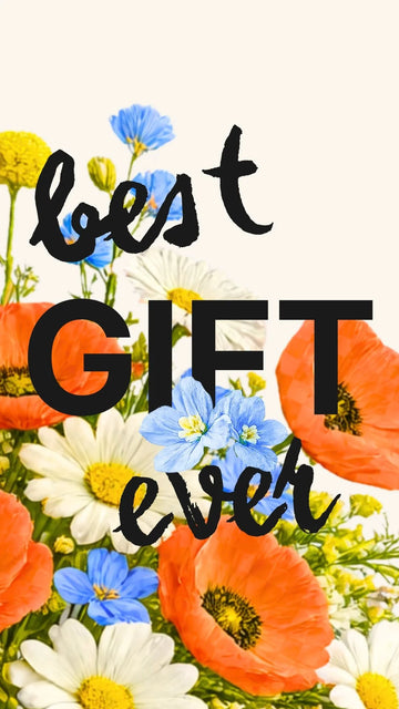 Best Gift Ever Flower Bouquet Thank You eCard poster