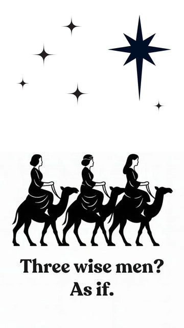 We Three Queens – Funny Christmas eCard poster