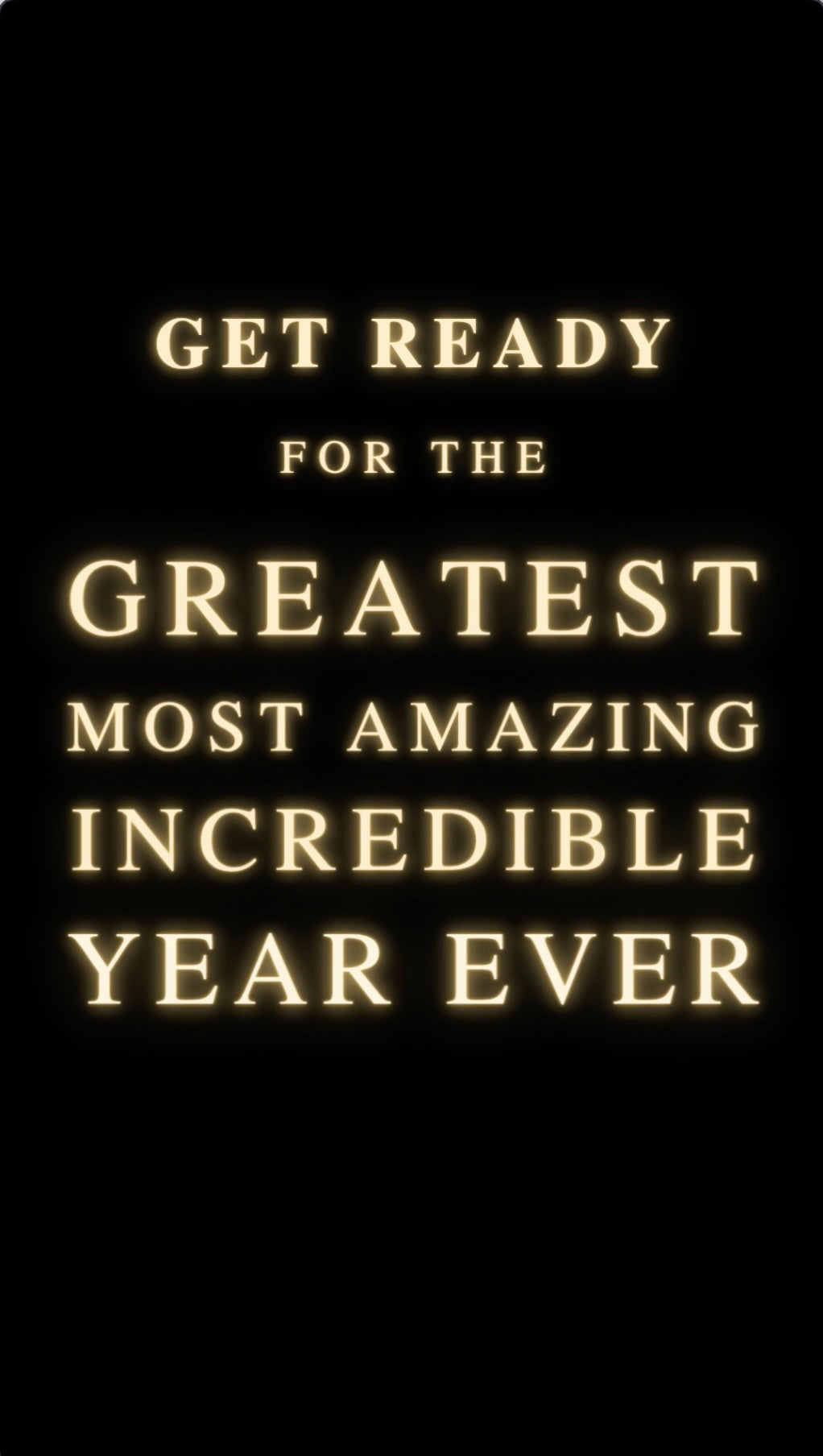 Cinematic “Best Year Ever?” digital eCard parodying a dramatic movie trailer, complete with bold lettering, spotlight effects, and violin soundtrack—part of Greetigram’s funny New Year collection.