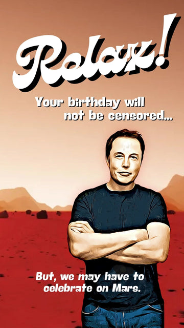 Birthday Elon Musk Video eCard poster