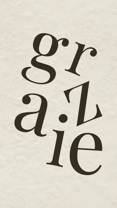 Grazie - Animated Italian Thank You Video eCard — animated, sent instantly by text or email