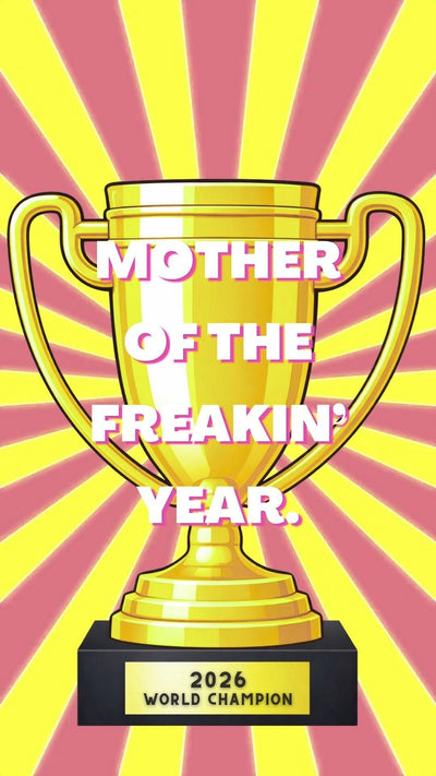 Trophy celebrating “Mother of the Freakin’ Year,” a fun Mother’s Day award-style eCard.