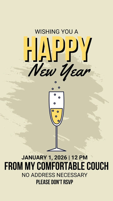 New Year Funny From My Couch eCard poster