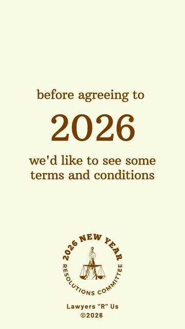 Lawyers “R” Us — Funny Legal Parody New Year eCard poster