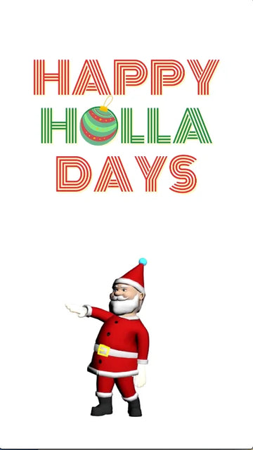 Funny Hip Hop Holiday eCard Happy Holla Days poster