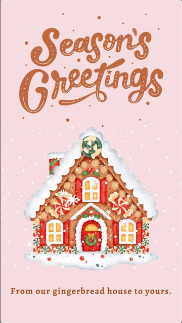 Gingerbread House Holiday eCard – Season’s Greetings Holiday Video eCard poster