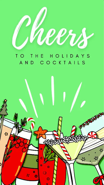 Cheers to the Holidays Card– Festive Cocktail (or Mocktail!) Video eCard poster