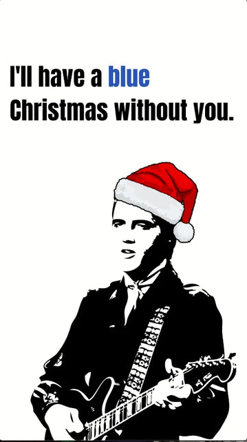Elvis Blue Christmas Video eCard poster