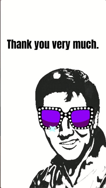 Elvis  Much Video eCard – Funny Thank You ecard poster