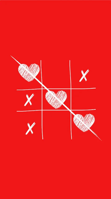 Tic Tac Toe Funny Valentine's Day Card poster