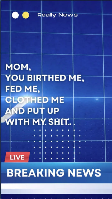 Breaking News – Funny Mother's Day Digital Video Card poster