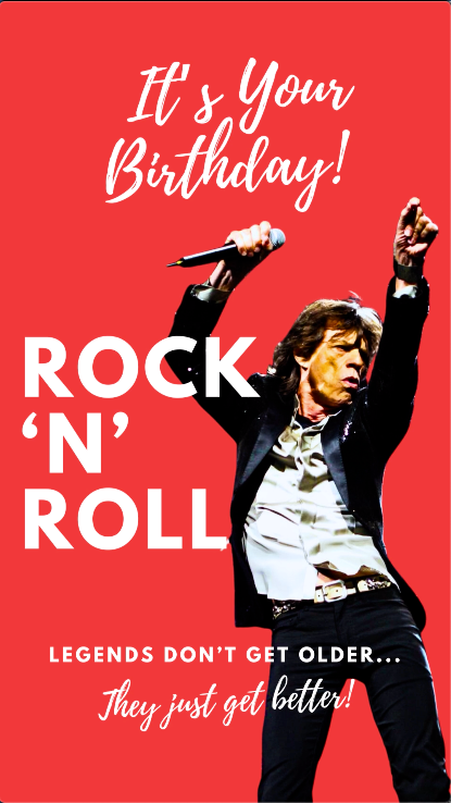 Mick Jagger Birthday Legend Ecard