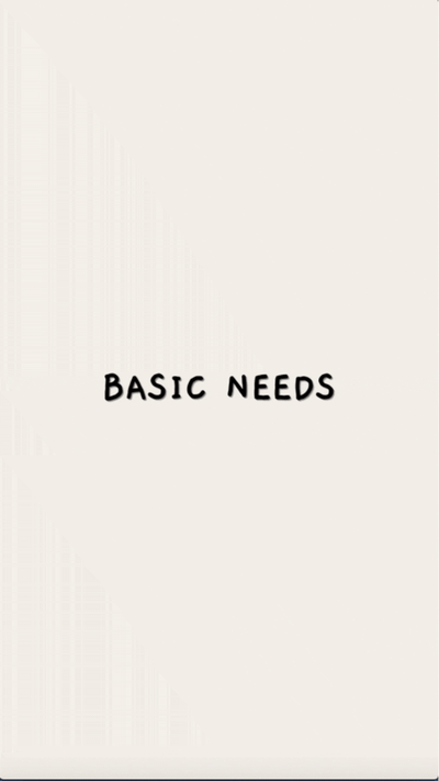 Funny clever Basic Needs Graph eCard that says food shelter sleep and then the biggest portion of the graph is You.