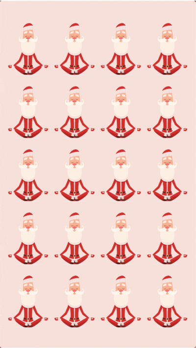Yoga Christmas Card with yogi santa saying nama-sleigh.