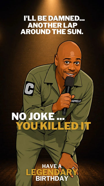 Dave Chappelle Birthday eCard – Funny Video Birthday Card poster