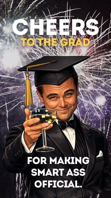 Funny Leonardo DiCaprio Graduation eCard poster