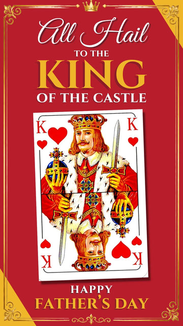Funny Father's Day Video Card – King of the Castle poster
