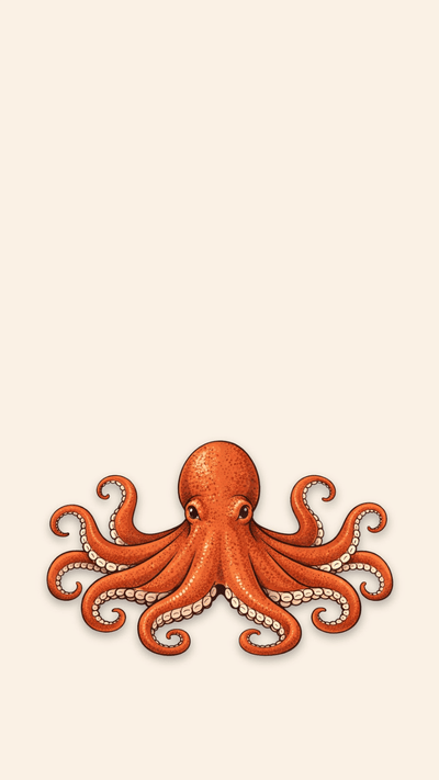 cute octopus sending hugs ecard, funny personalized video card for thinking of you or get well soon message
