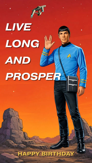 Star Trek Birthday Card | Live Long & Prosper poster