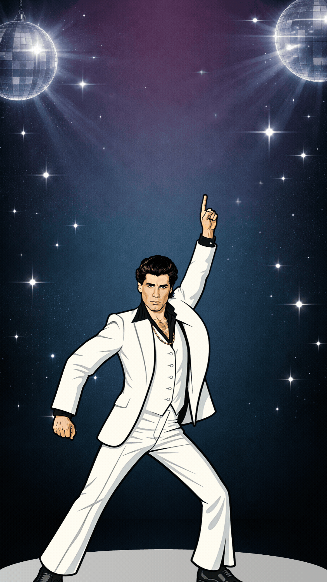 Stayin Alive birthday video eCard funny disco dance birthday card sent instantly by text or email