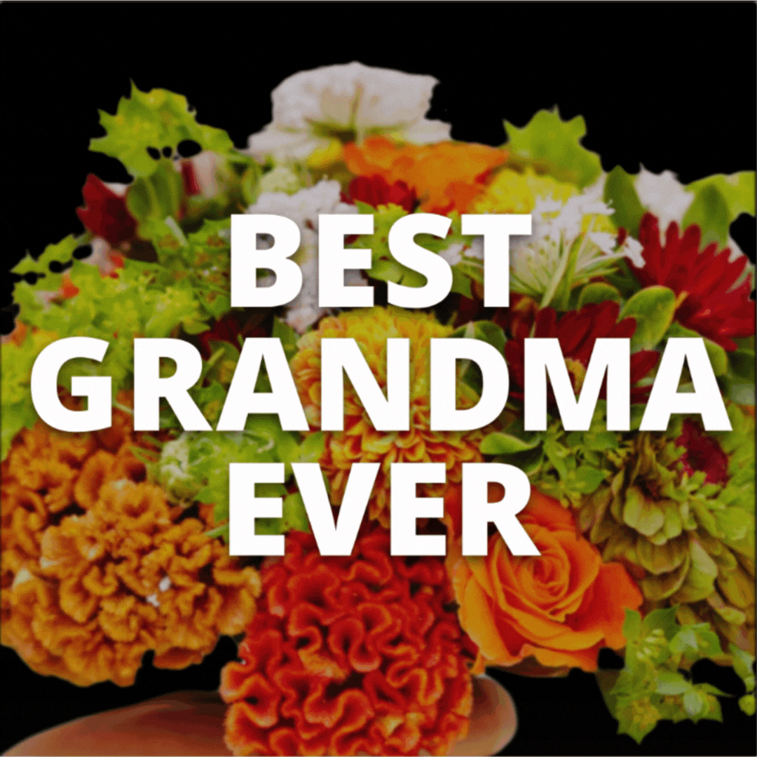 Best Grandma Ever Bouquet Card 
