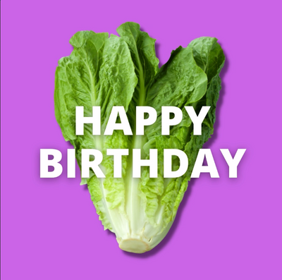 Birthday Lettuce Garden Digital Card 