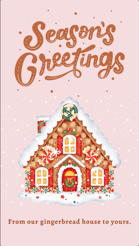 Gingerbread House Holiday Card 