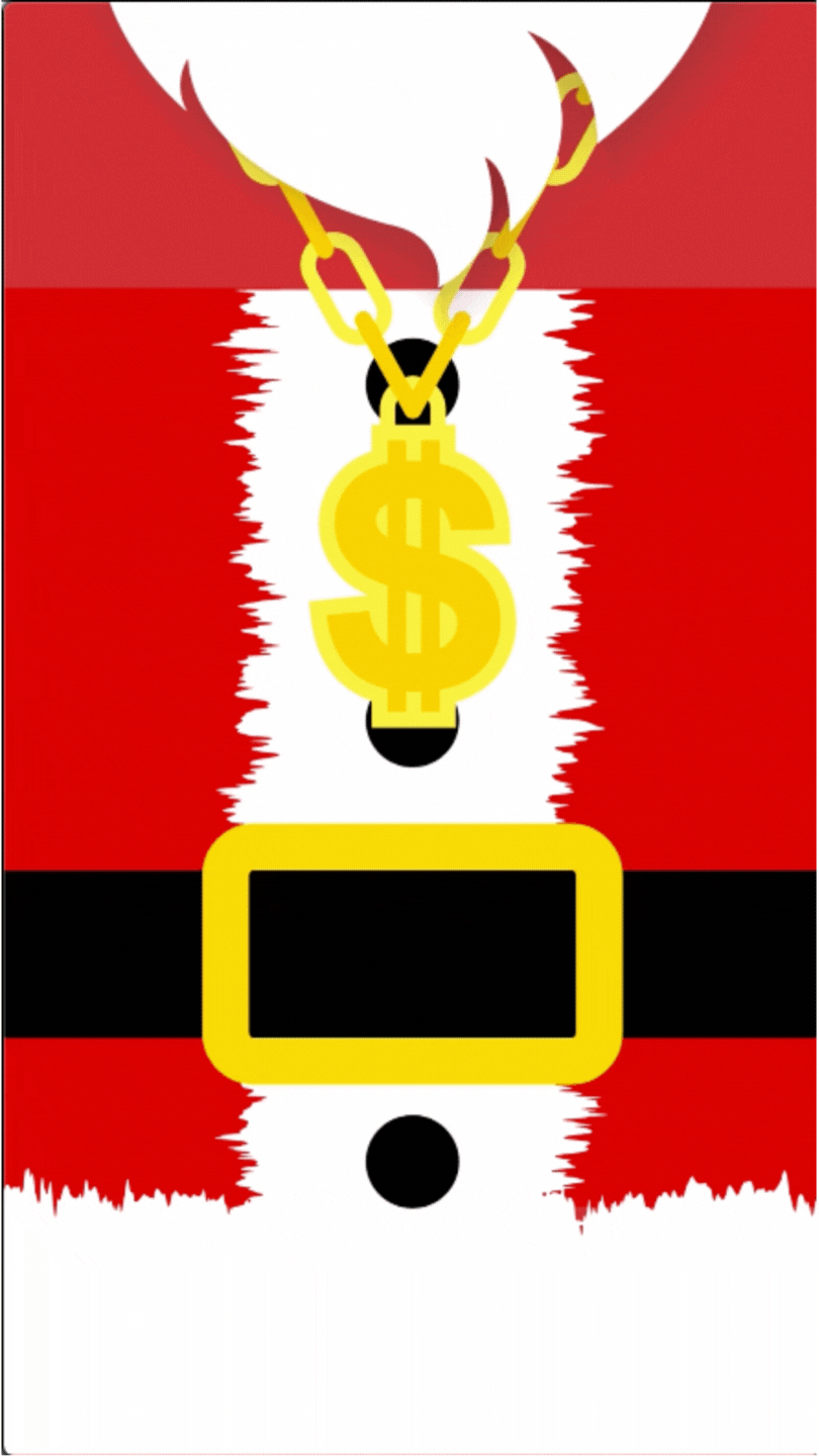 Happy Holla Days Cards of a hip hop Santa dancing to fun holiday music. Funny Santa Holiday eCard.